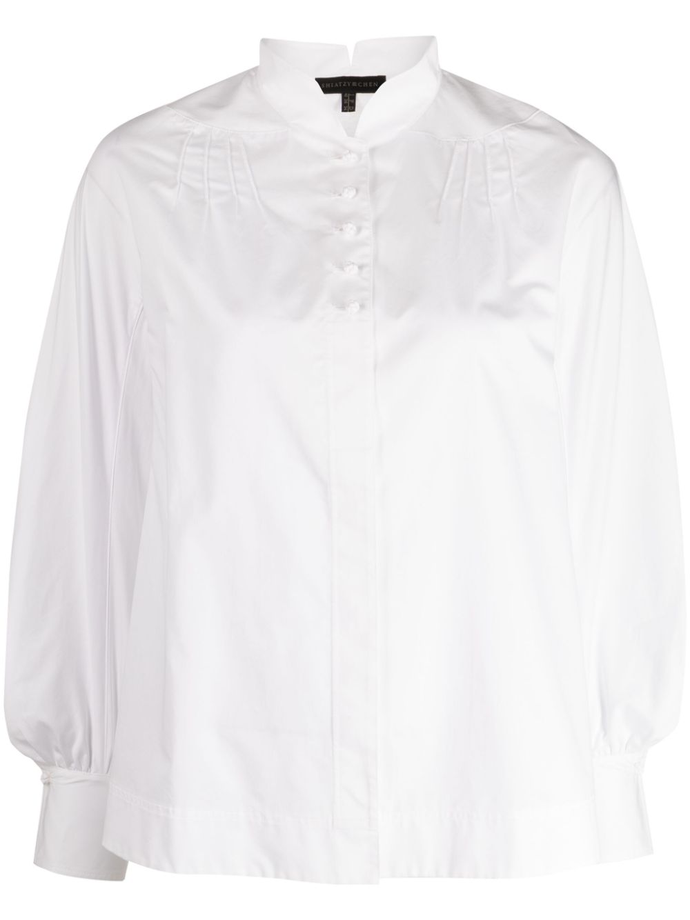 SHIATZY CHEN knotted-button poplin shirt - White von SHIATZY CHEN