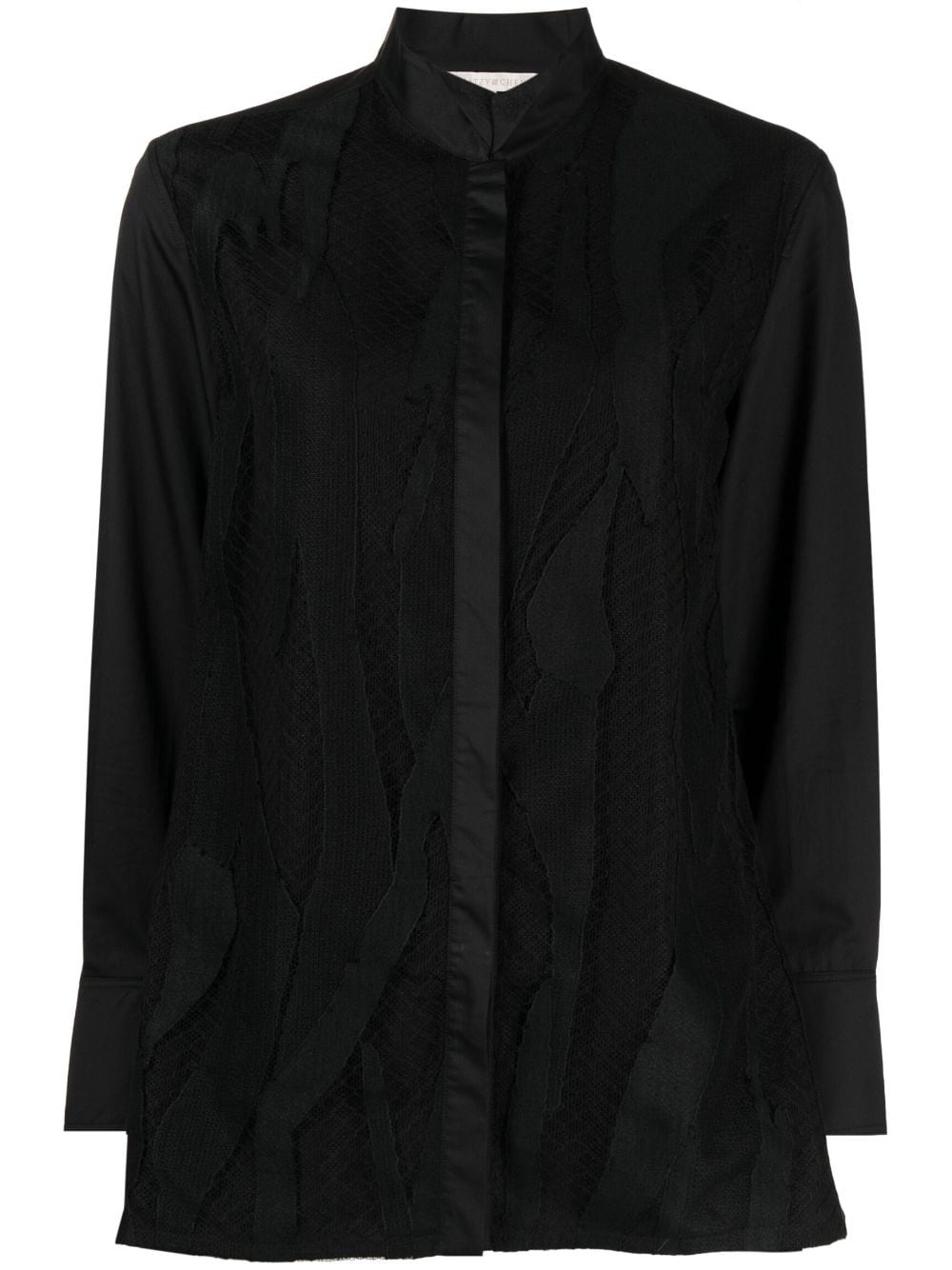 SHIATZY CHEN lace-detailing long-sleeve shirt - Black von SHIATZY CHEN