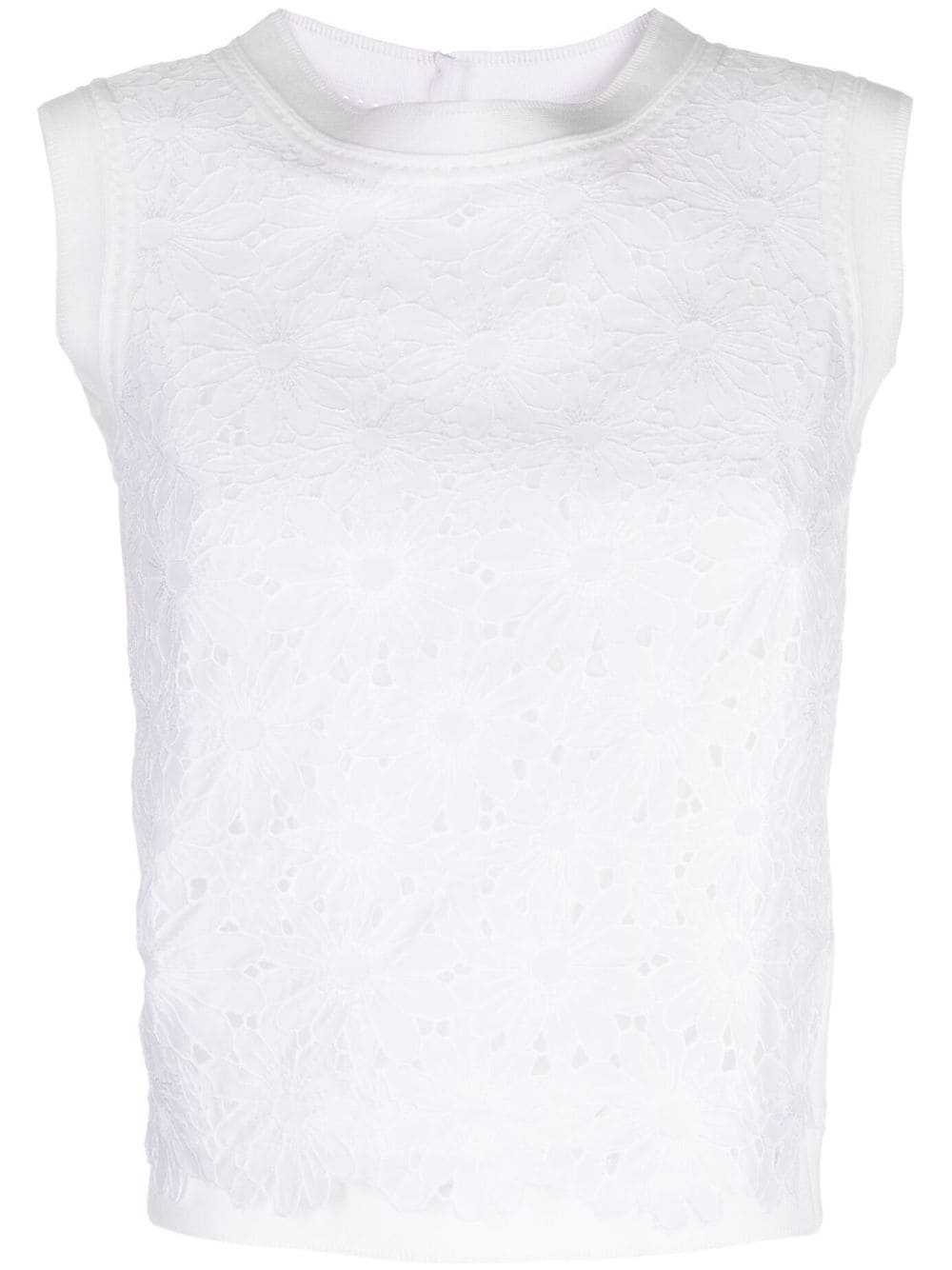 SHIATZY CHEN lace-detailing sleeveless vest - White von SHIATZY CHEN