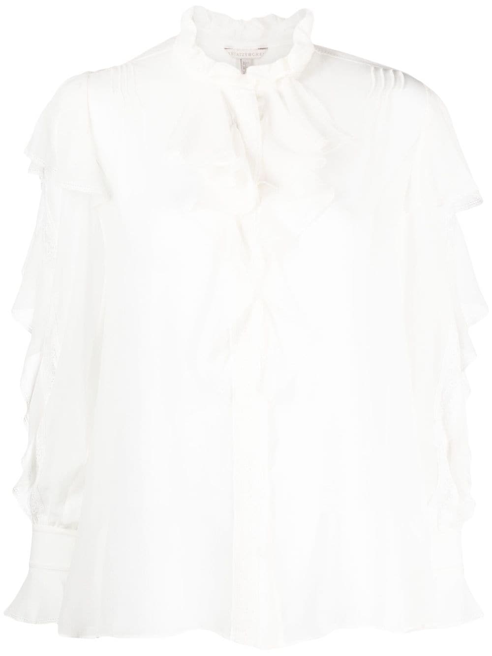 SHIATZY CHEN see-through silk shirt - White von SHIATZY CHEN