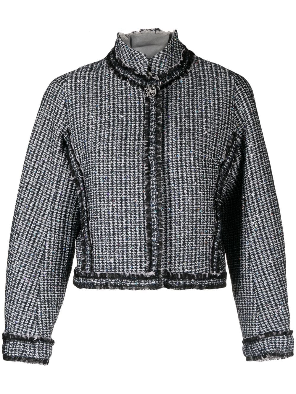 SHIATZY CHEN tasselled-trim tweed jacket - Black von SHIATZY CHEN