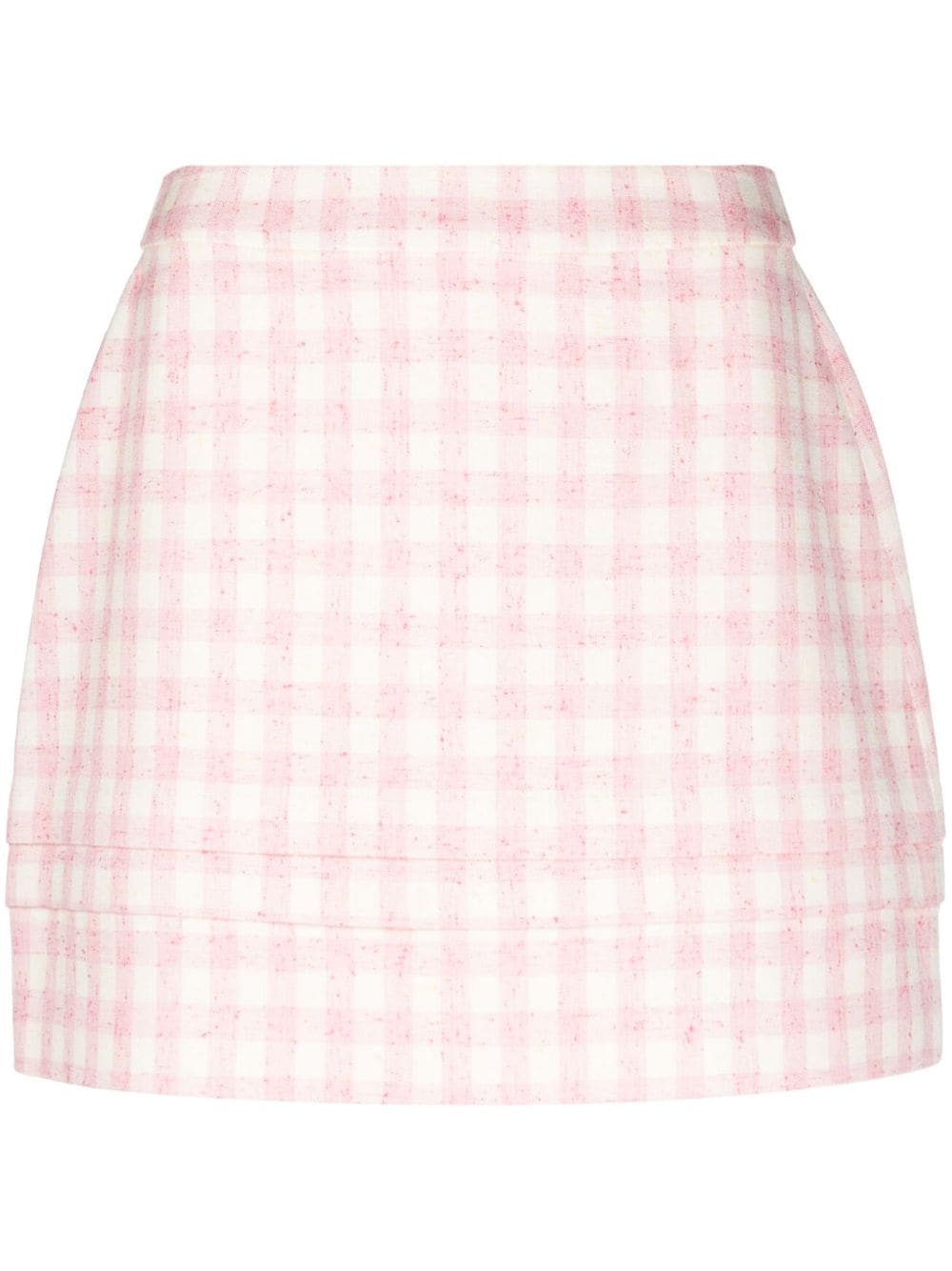 SHUSHU/TONG A-line checkerboard-print miniskirt - Pink von SHUSHU/TONG