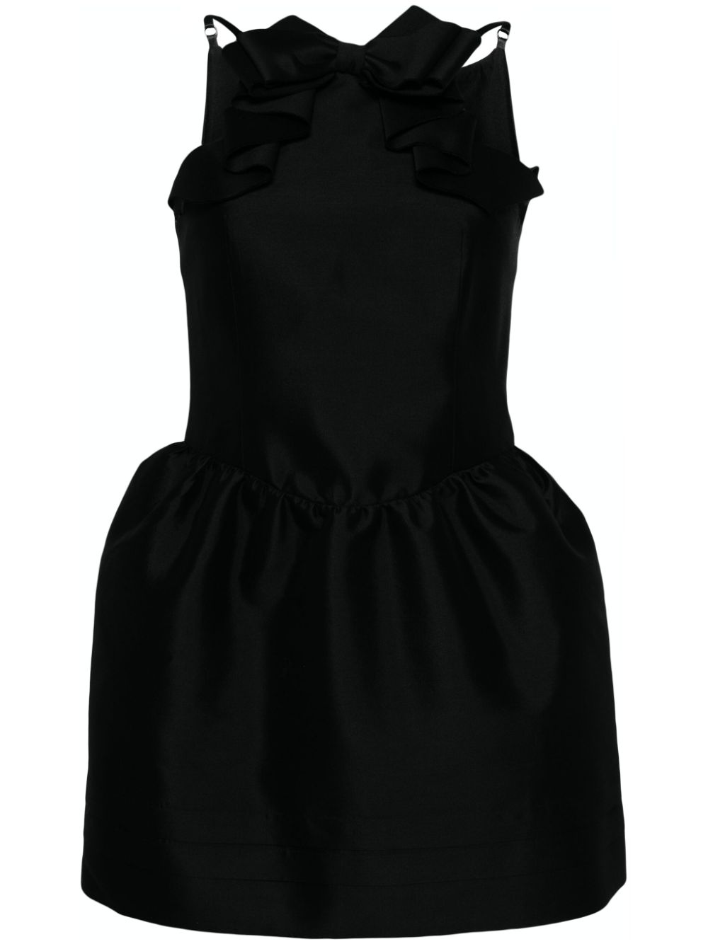 SHUSHU/TONG bow-appliqué flared minidress - Black von SHUSHU/TONG