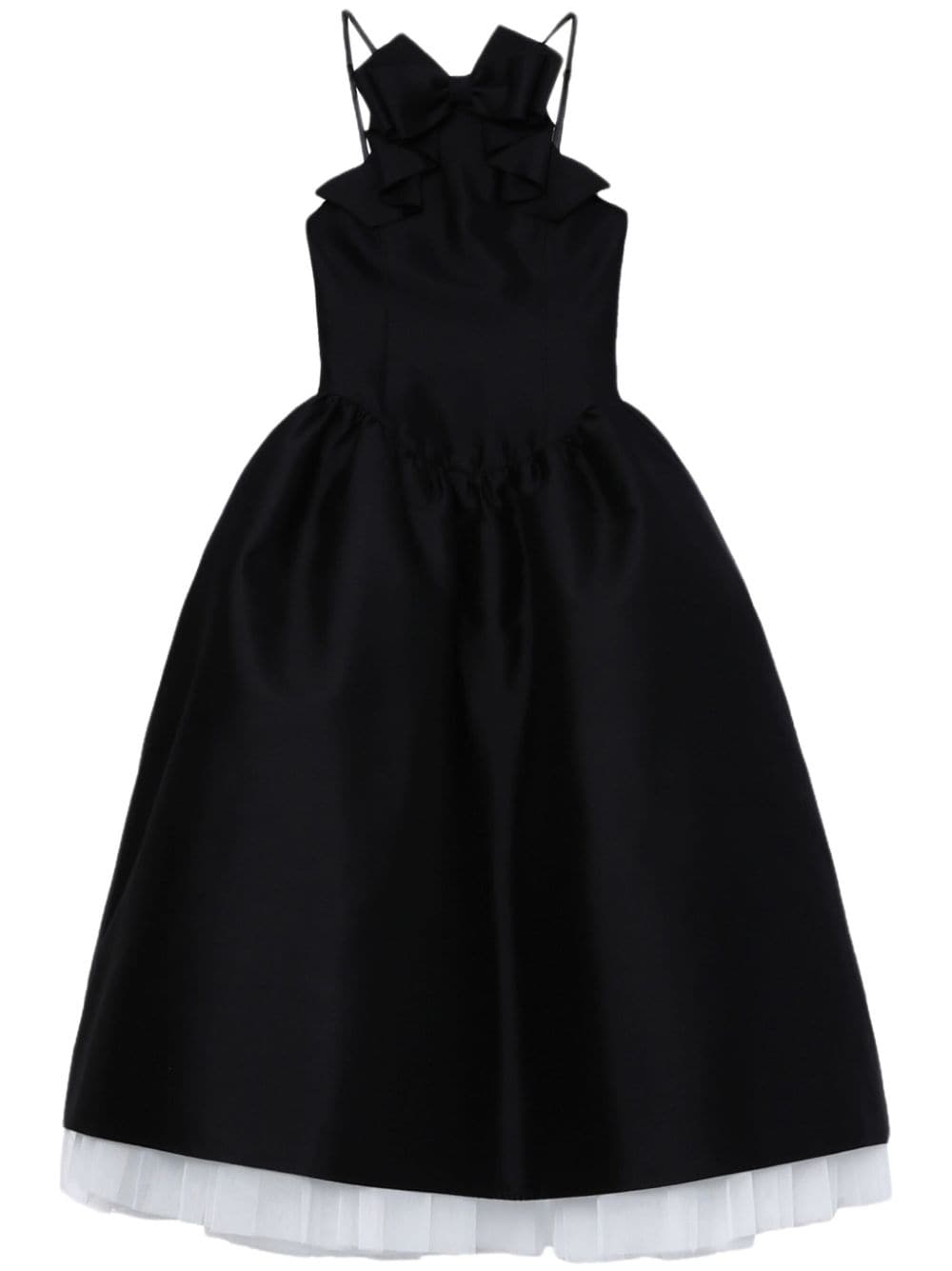 SHUSHU/TONG bow-detail flared midi dress - Black von SHUSHU/TONG