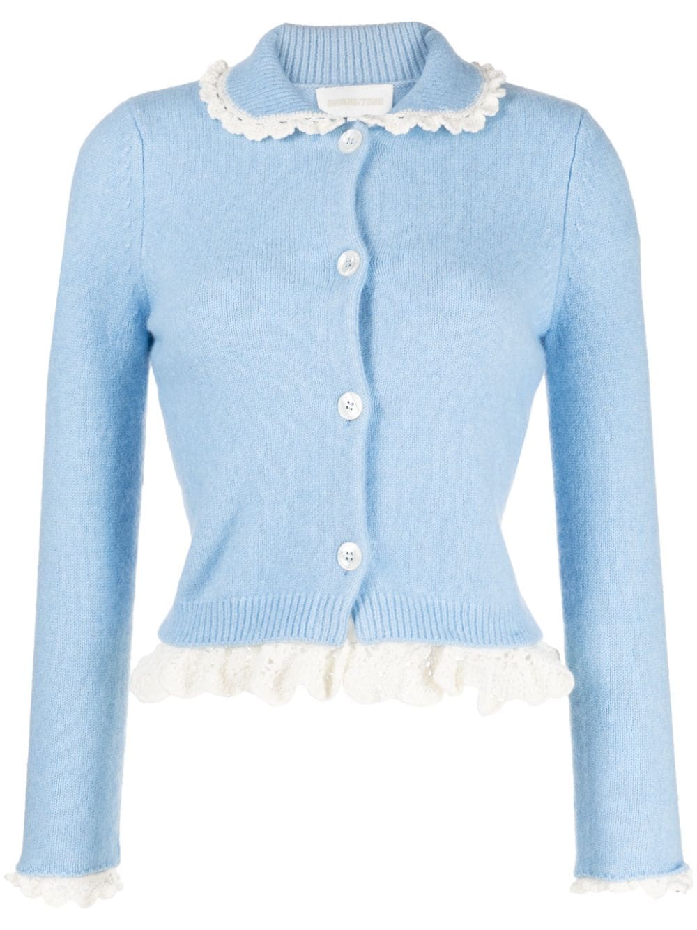 SHUSHU/TONG scalloped button-up cardigan - Blue von SHUSHU/TONG