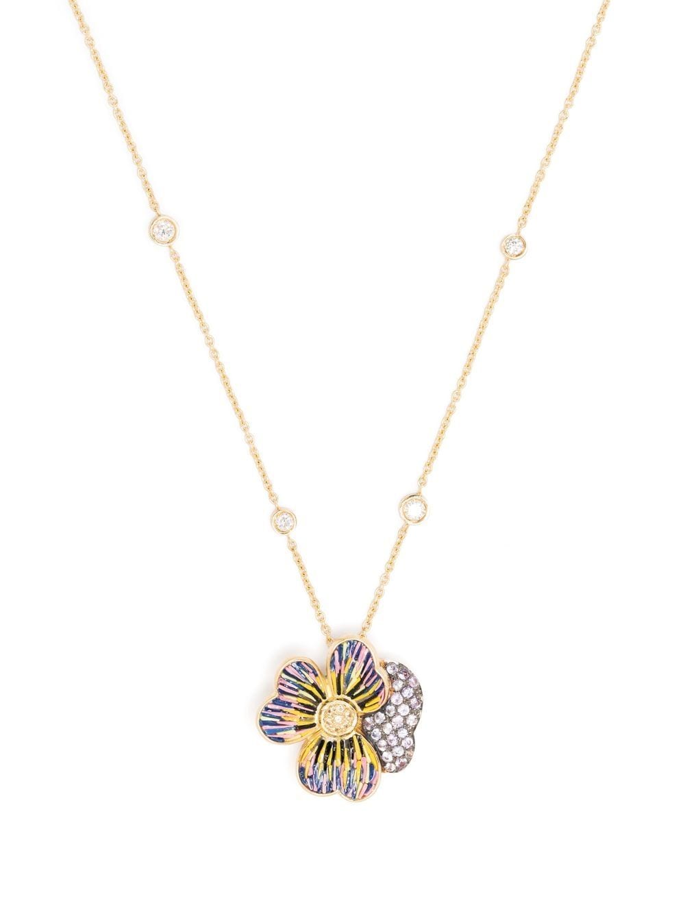 SICIS JEWELS sapphire pendant necklace - Gold von SICIS JEWELS