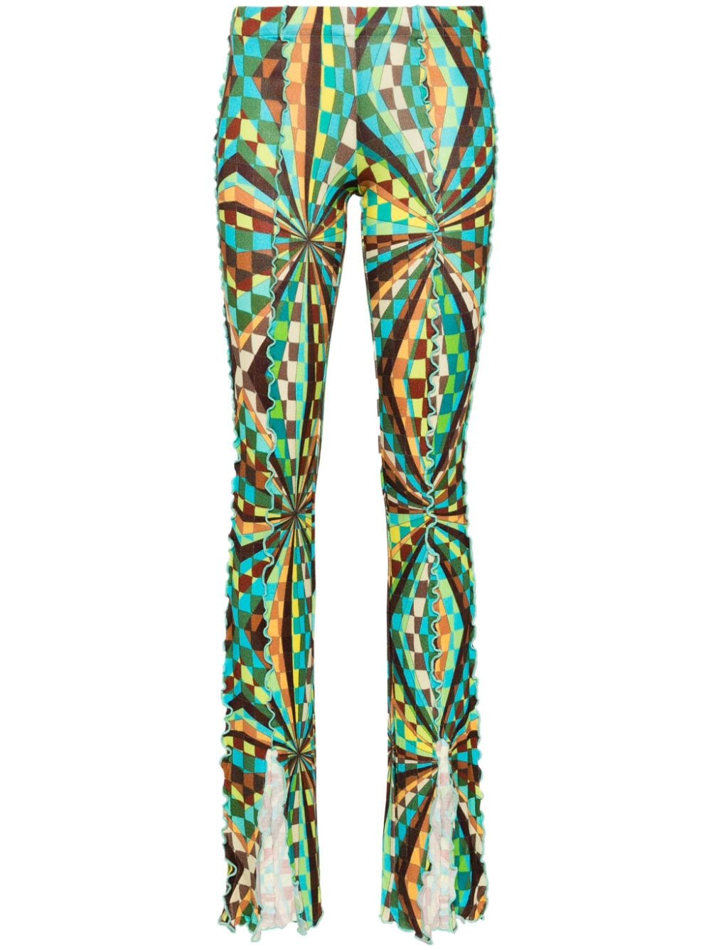 SIEDRES kaleidoscopic-print trousers - Brown von SIEDRES