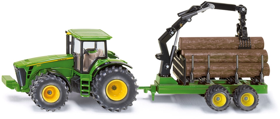 Siku Spielzeug-Traktor »SIKU Farmer, John Deere 8430 mit Forstanhänger (1954)« von SIKU