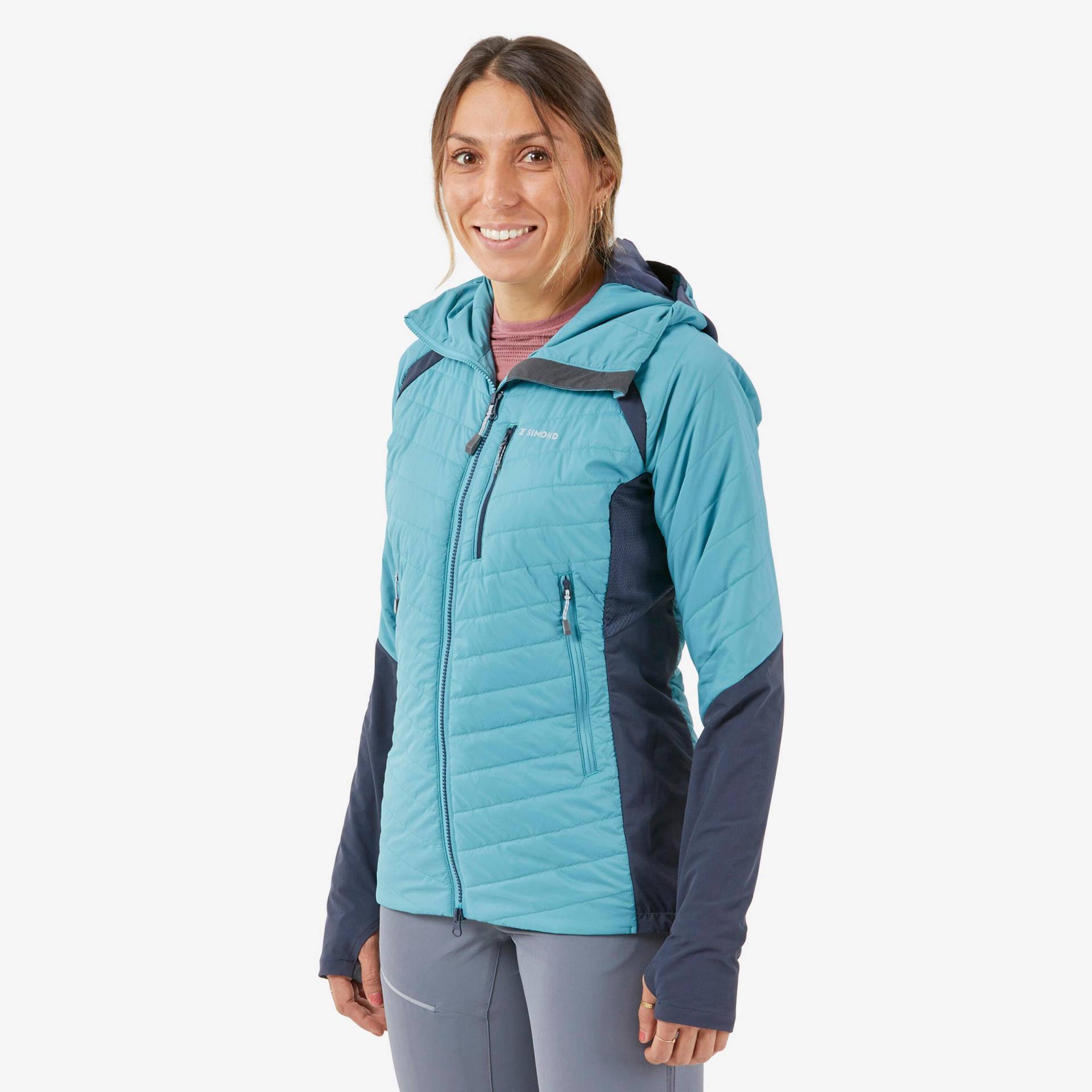 Wattierte Jacke - Hybrid Sprint Damen Blau Bedruckt S von SIMOND