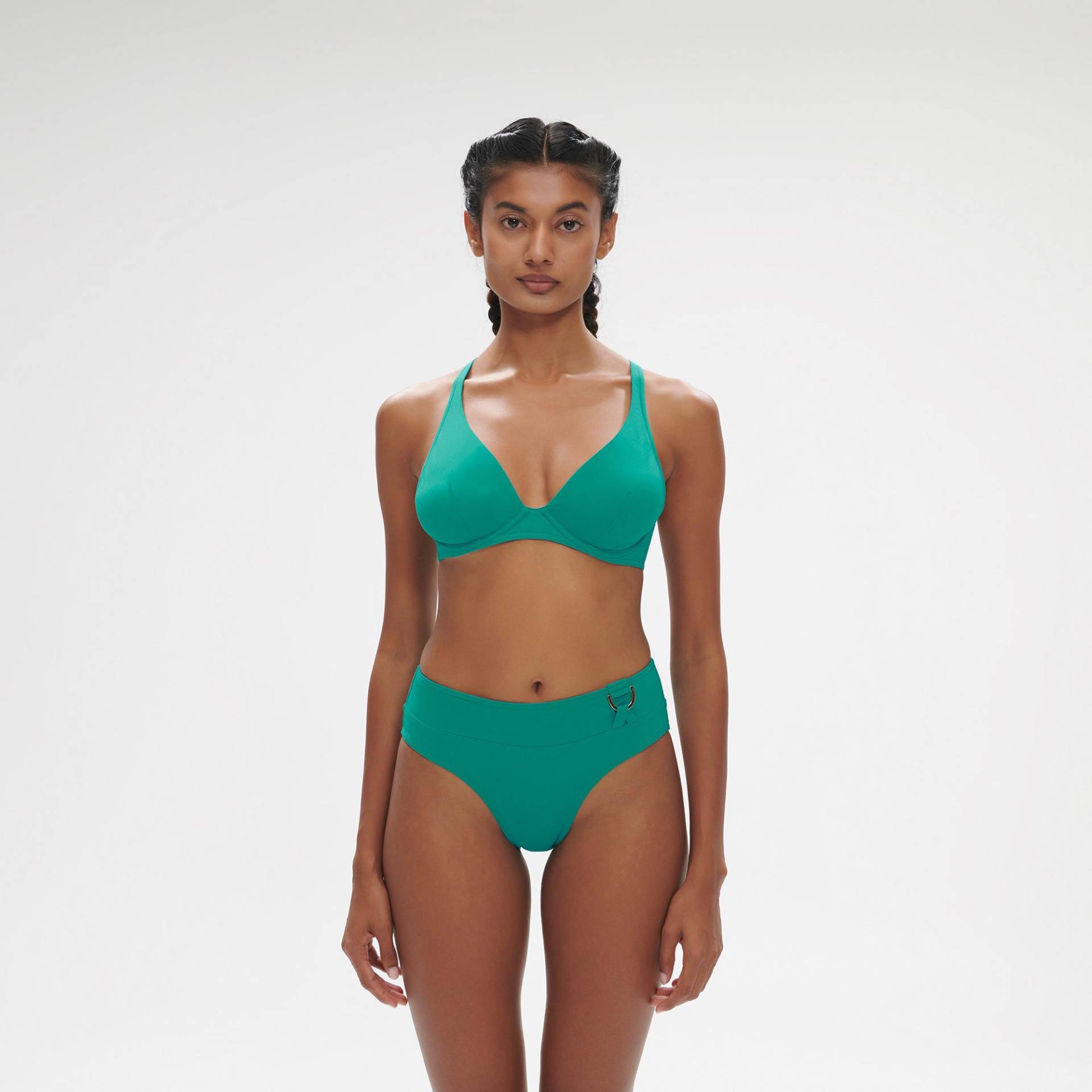 Bikini Unterteil, Slip Damen Grün Transparent 38 von SIMONE PERELE