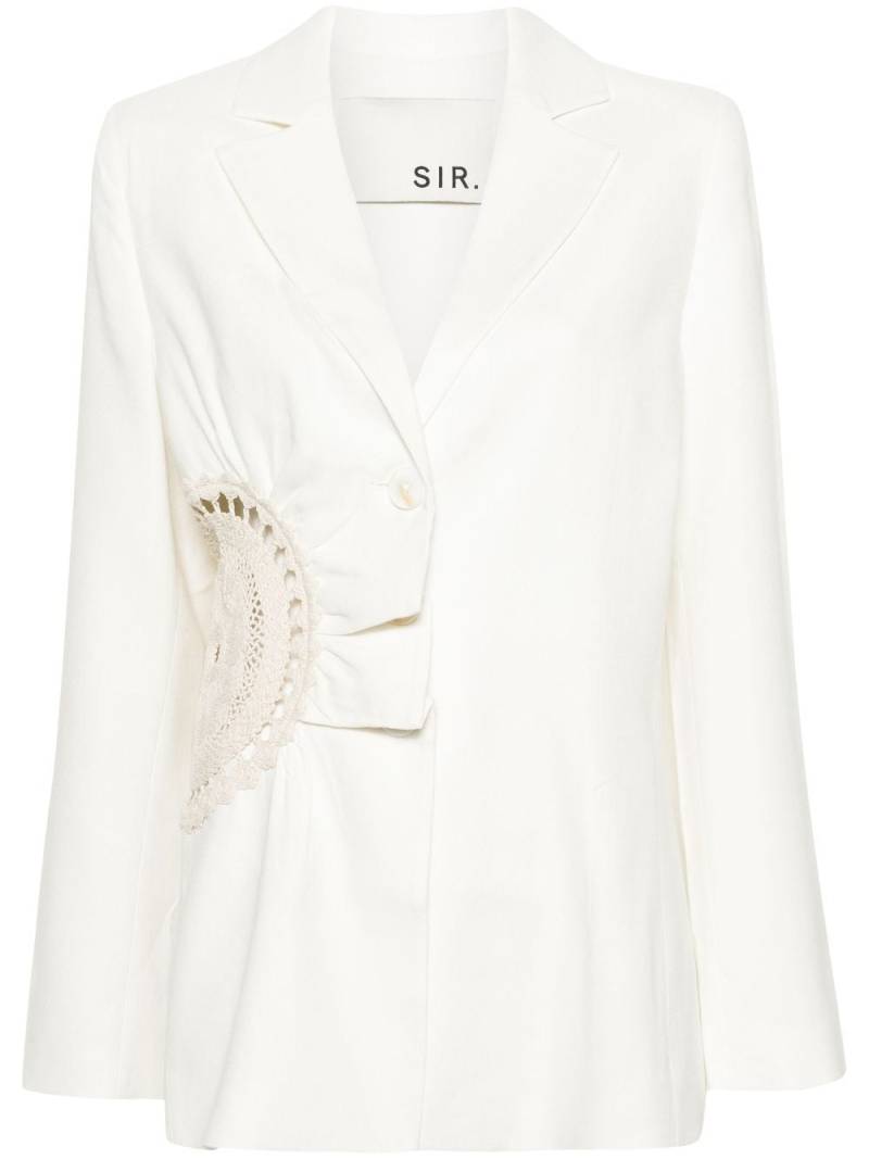 SIR. Atacama crochet-panel blazer - White von SIR.