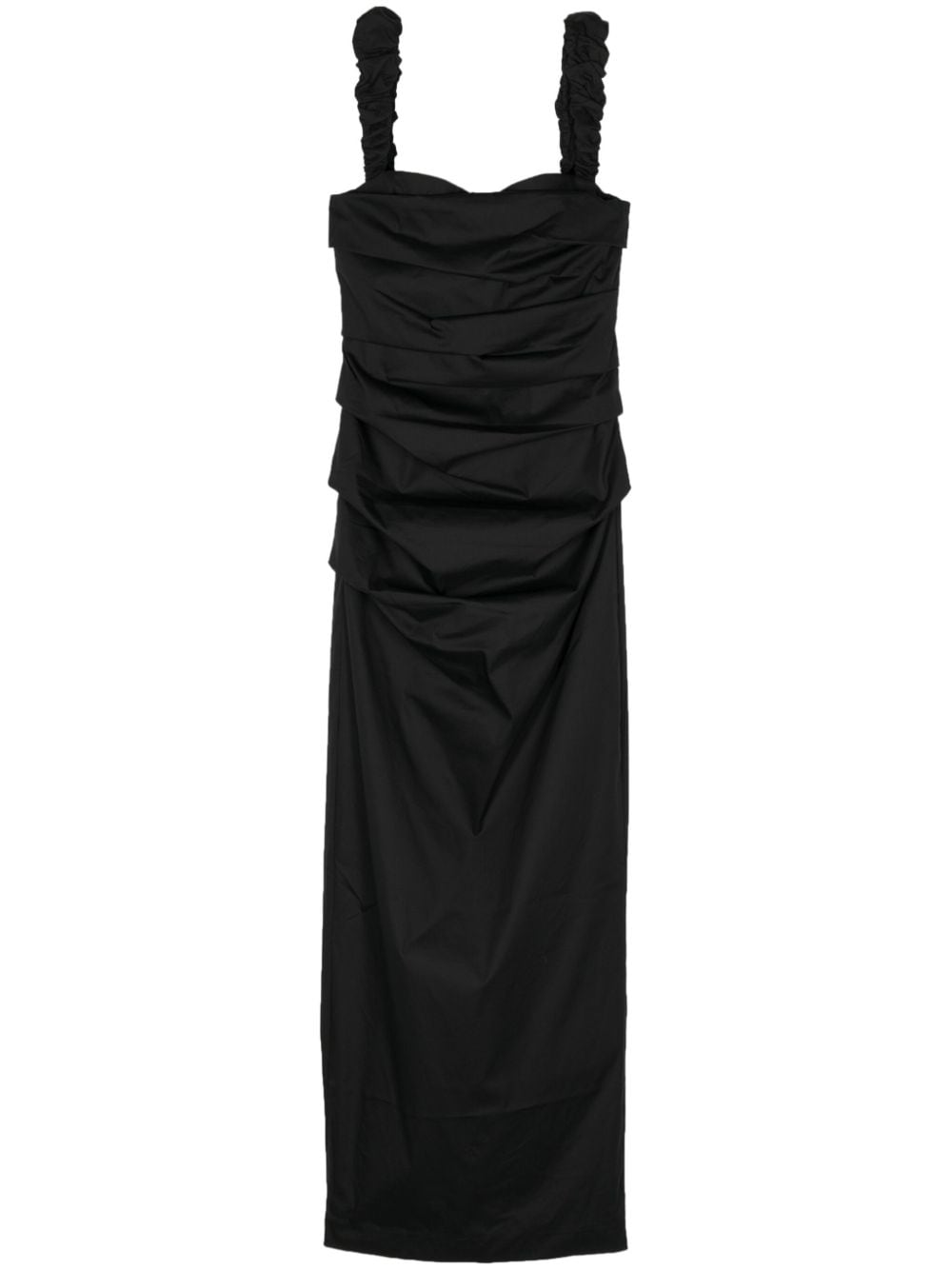 SIR. Azul draped sleeveless dress - Black