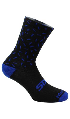 SIXS Kurze Socken MERINOS SOCKS - schwarz-blau (Grösse: 36/39) von SIXS