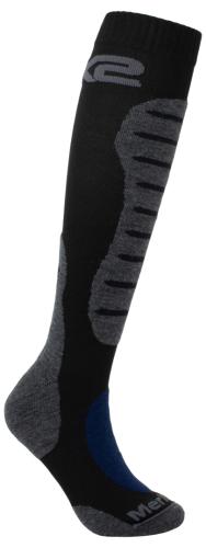 SIXS Lange Socken MOT2 MERINOS - schwarz-grau (Grösse: 44/47) von SIXS