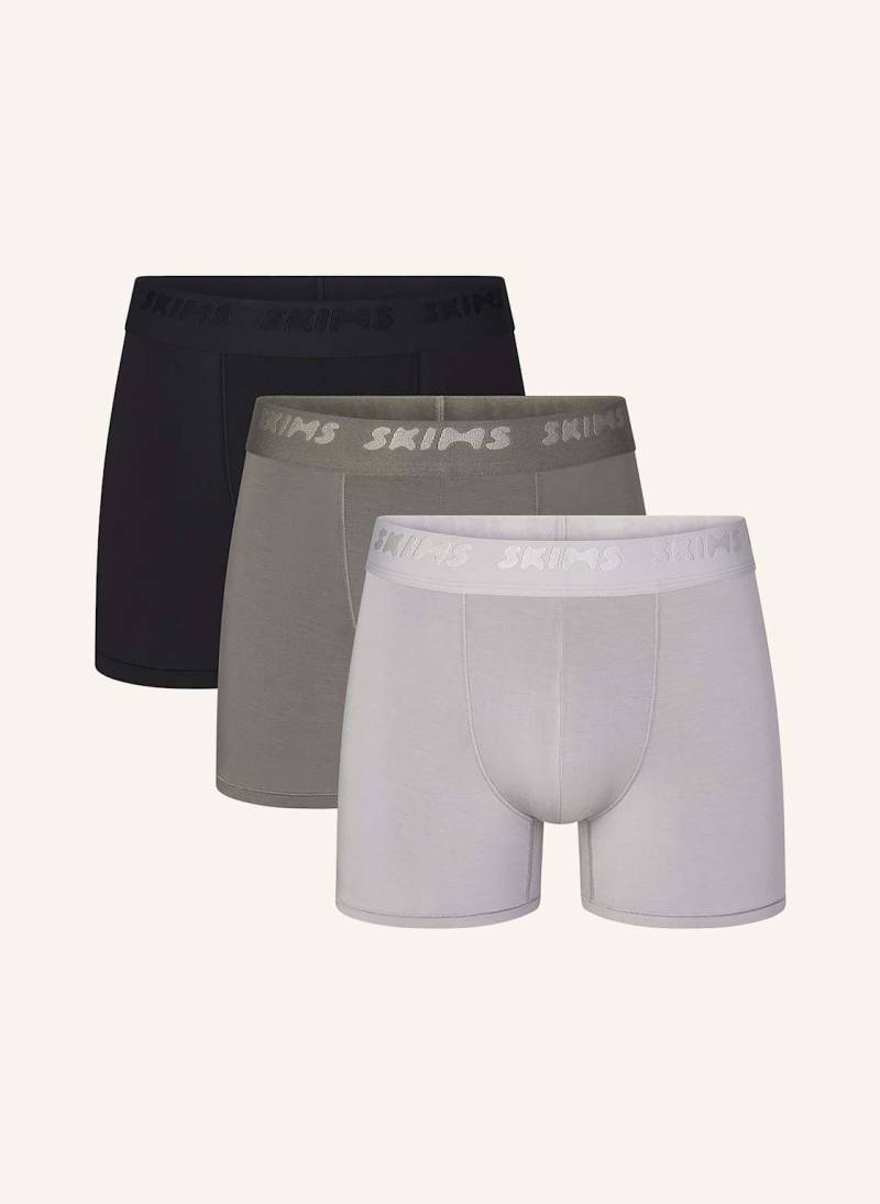 Skims 3er-Pack Boxershorts Skims Stretch grau von SKIMS