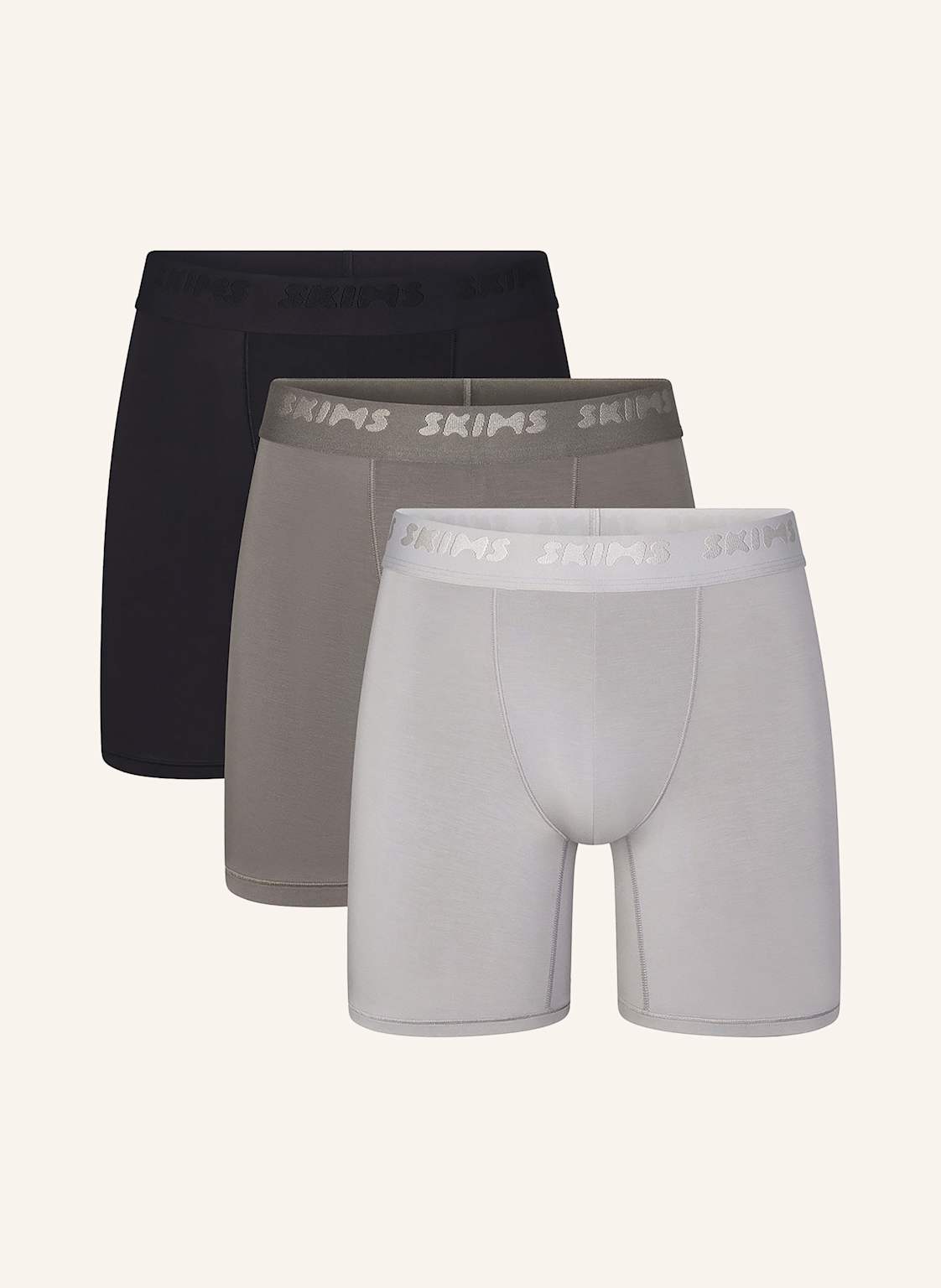 Skims 3er-Pack Boxershorts Skims Stretch grau von SKIMS