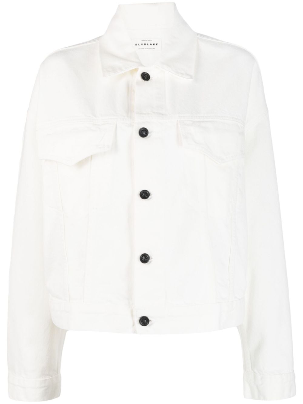 SLVRLAKE Detroit cotton denim jacket - White von SLVRLAKE