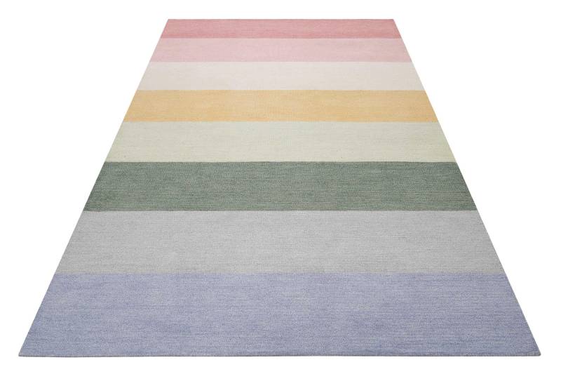 SMART KIDS Kinderteppich »Lio«, rechteckig, 1,2 mm Höhe, handgetuftet aus Naturfasern, bunte pastellige Streifen, Kinderzimmer von SMART KIDS