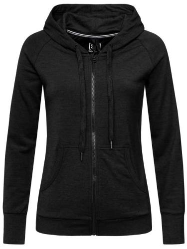 SN Super Natural W ESSENTIAL ZIP HOODIE - Jet Black Melange (Grösse: L) von SN Super Natural