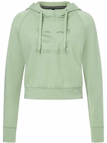 SN Super Natural W LIQUID FLOW LOGO HOODIE - celadan green (Grösse: S) von SN Super Natural