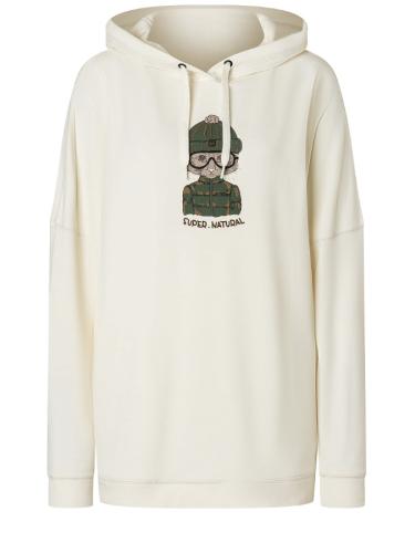 SN Super Natural W SNOW CAT HOODIE - fresh wht/various (Grösse: M) von SN Super Natural