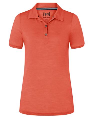 SN Super Natural W SPORTY POLO - living coral (Grösse: L) von SN Super Natural