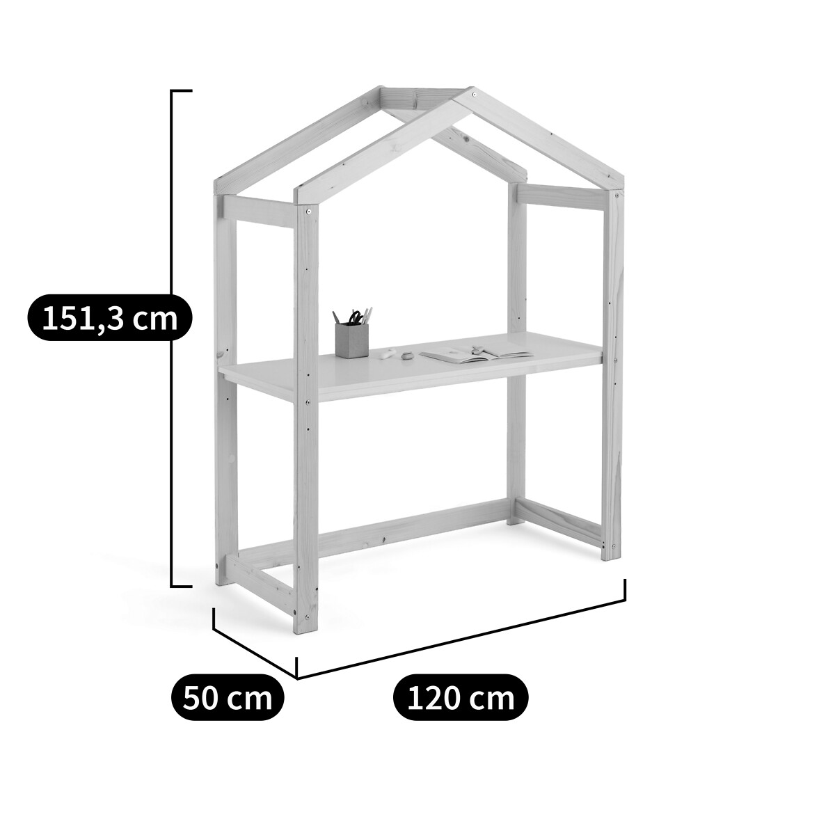 Schreibtisch Joane in Hausform von SO'HOME