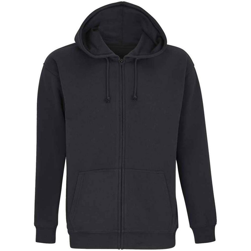 Carter Hoodie Mit Durchgehendem Reißverschluss Herren Schwarz 3XL von SOLS