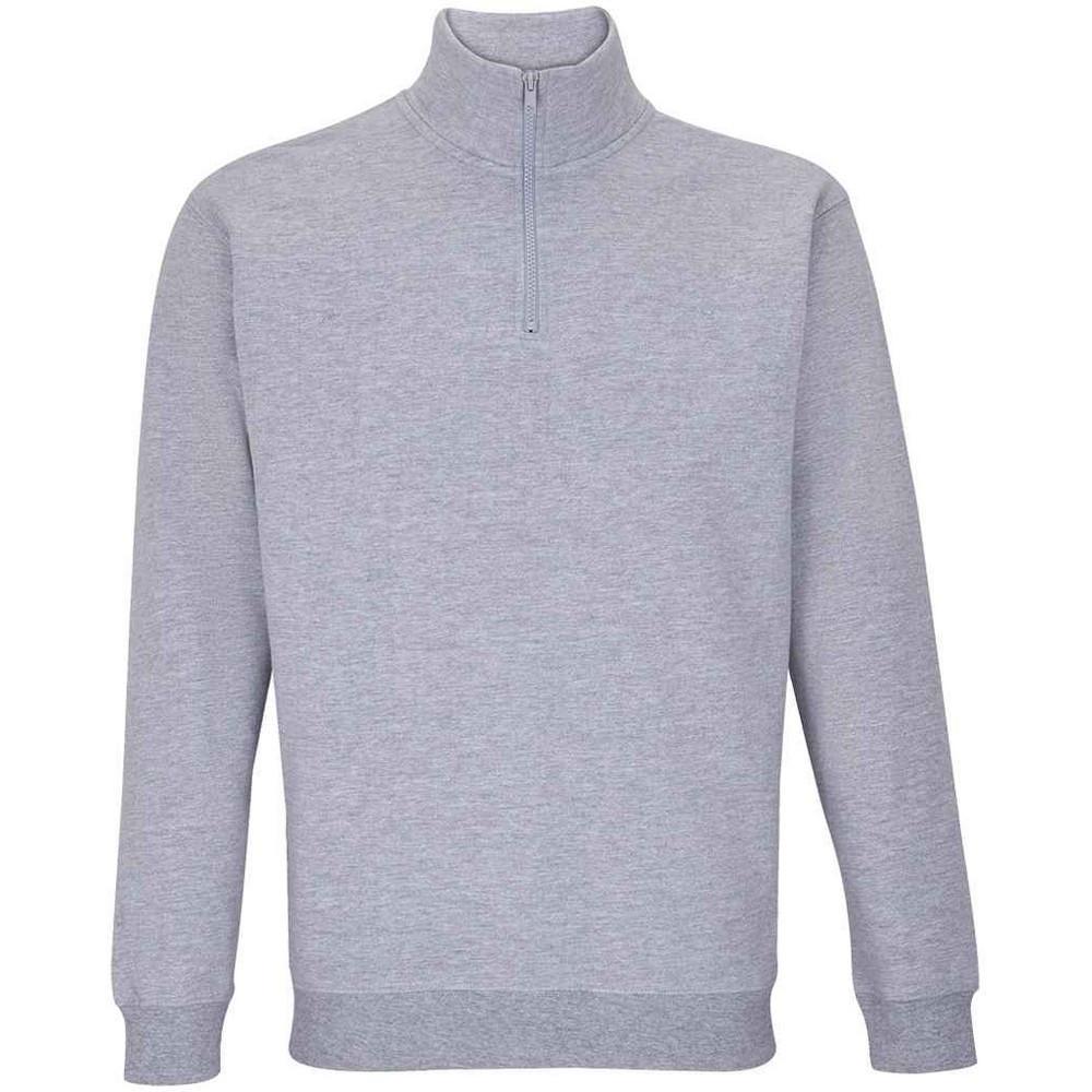 Conrad Sweatshirt Mit Kurzem Reißverschluss Herren Taubengrau 3XL von SOLS