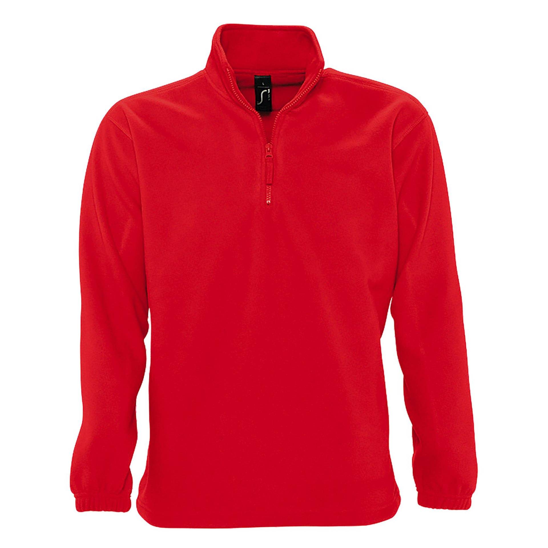 Fleece Top Ness Herren Rot Bunt 3XL von SOLS