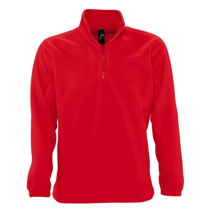 Fleece Top Ness Herren Rot Bunt M von SOLS