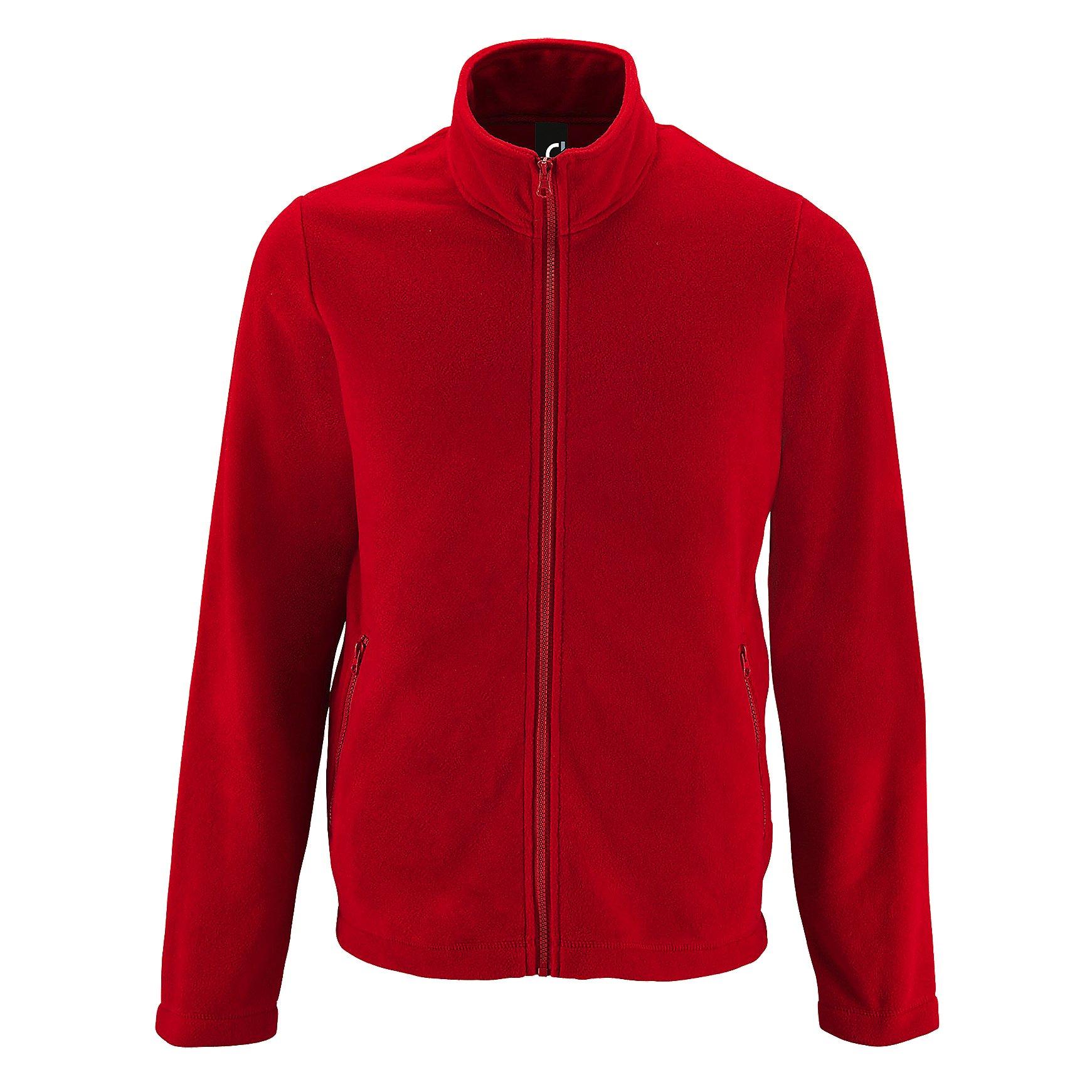 Fleecejacke Norman Herren Rot Bunt XXL von SOLS