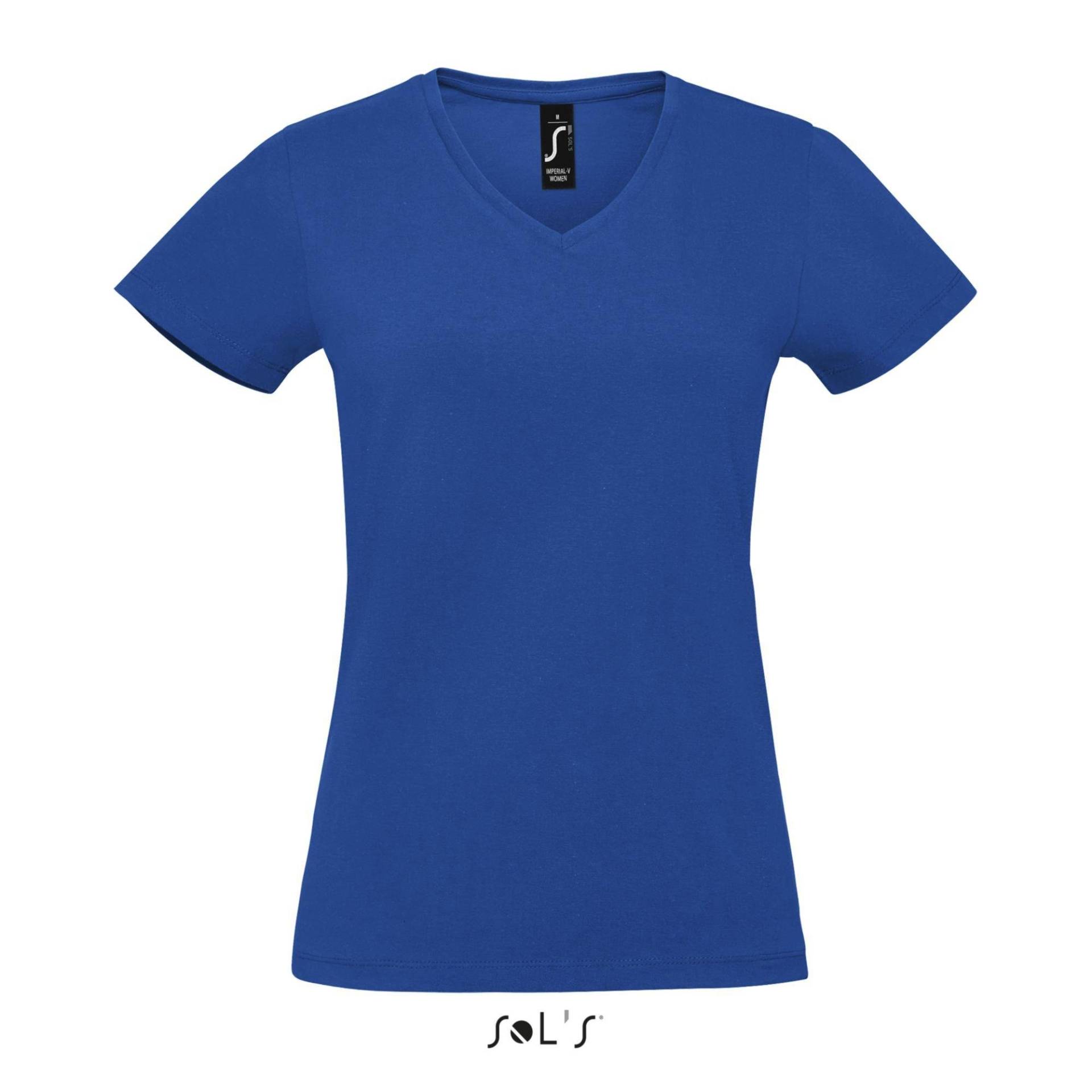 Frauen-t-shirt Imperial V Damen Königsblau L von SOLS