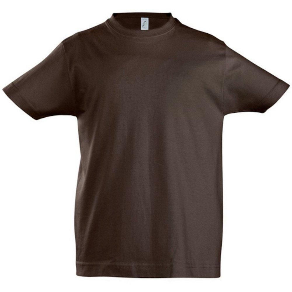 Imperial Tshirt, , Kurzarm Jungen Braun 4A von SOLS