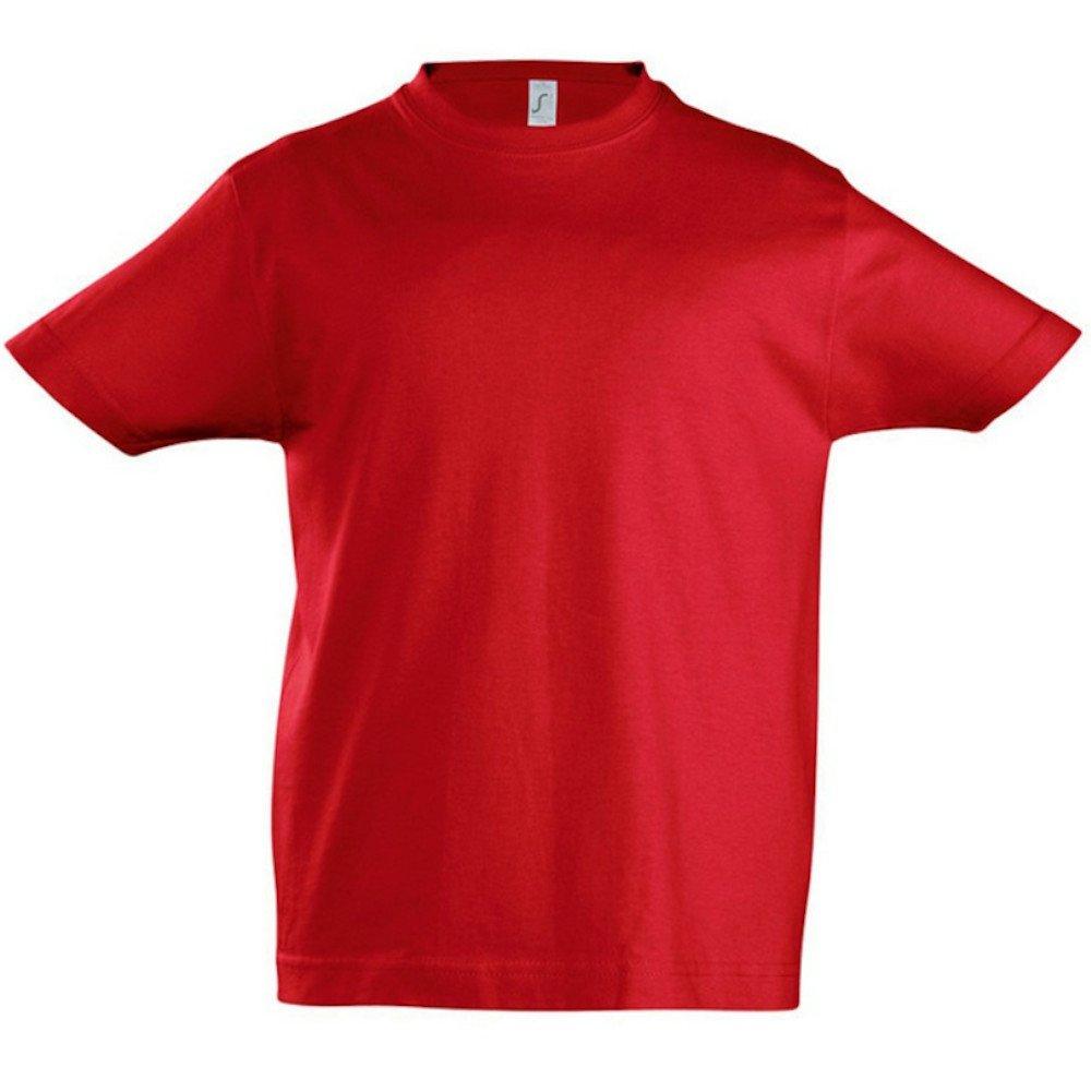 Imperial Tshirt, , Kurzarm Jungen Rot Bunt 8A von SOLS