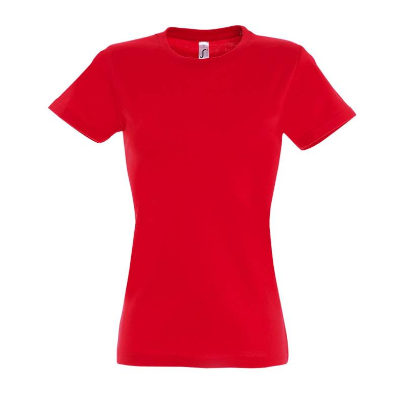 Imperial Tshirt, Kurzarm, Rundhalsausschnitt Damen Rot Bunt L von SOLS