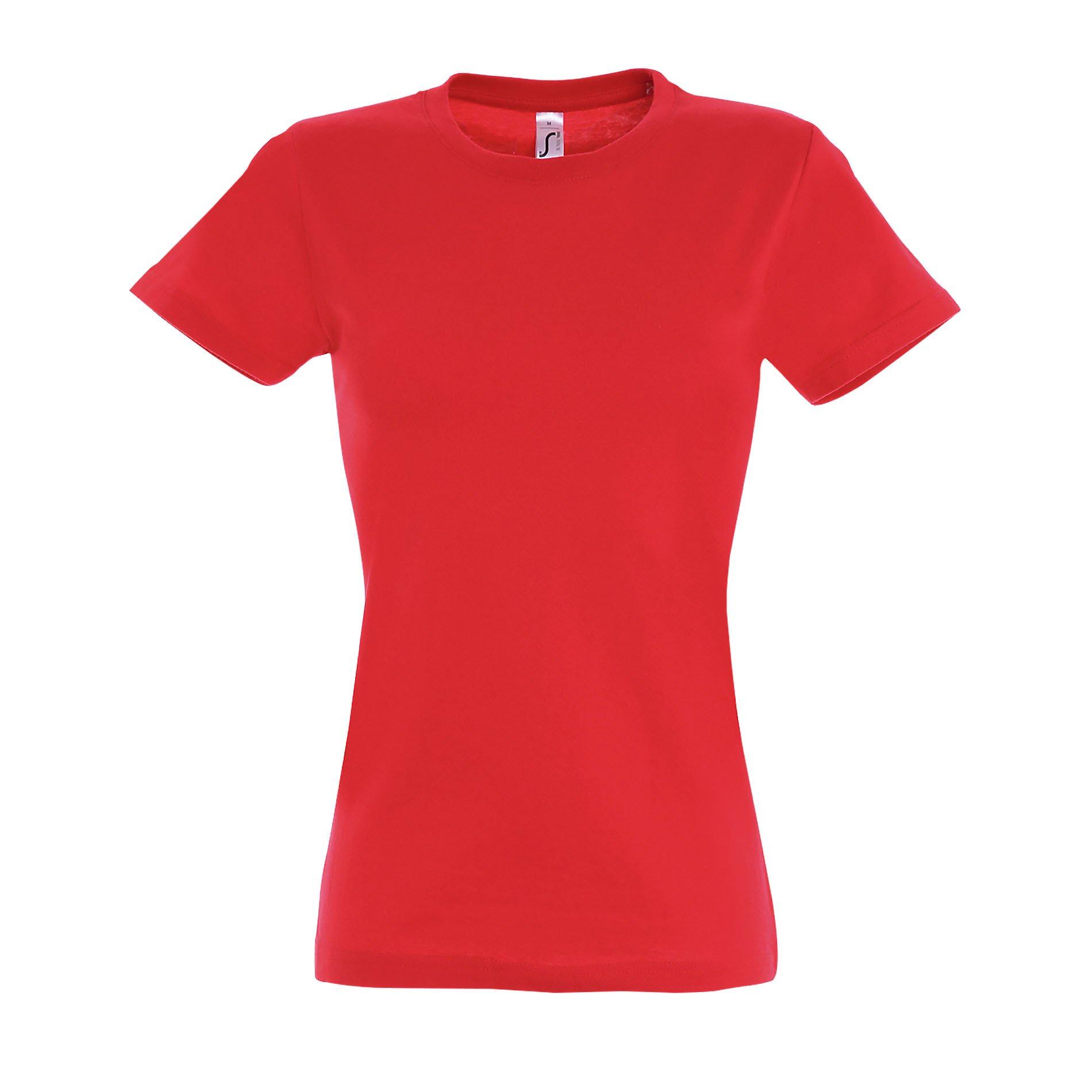 Imperial Tshirt, Kurzarm, Rundhalsausschnitt Damen Rot Bunt S von SOLS
