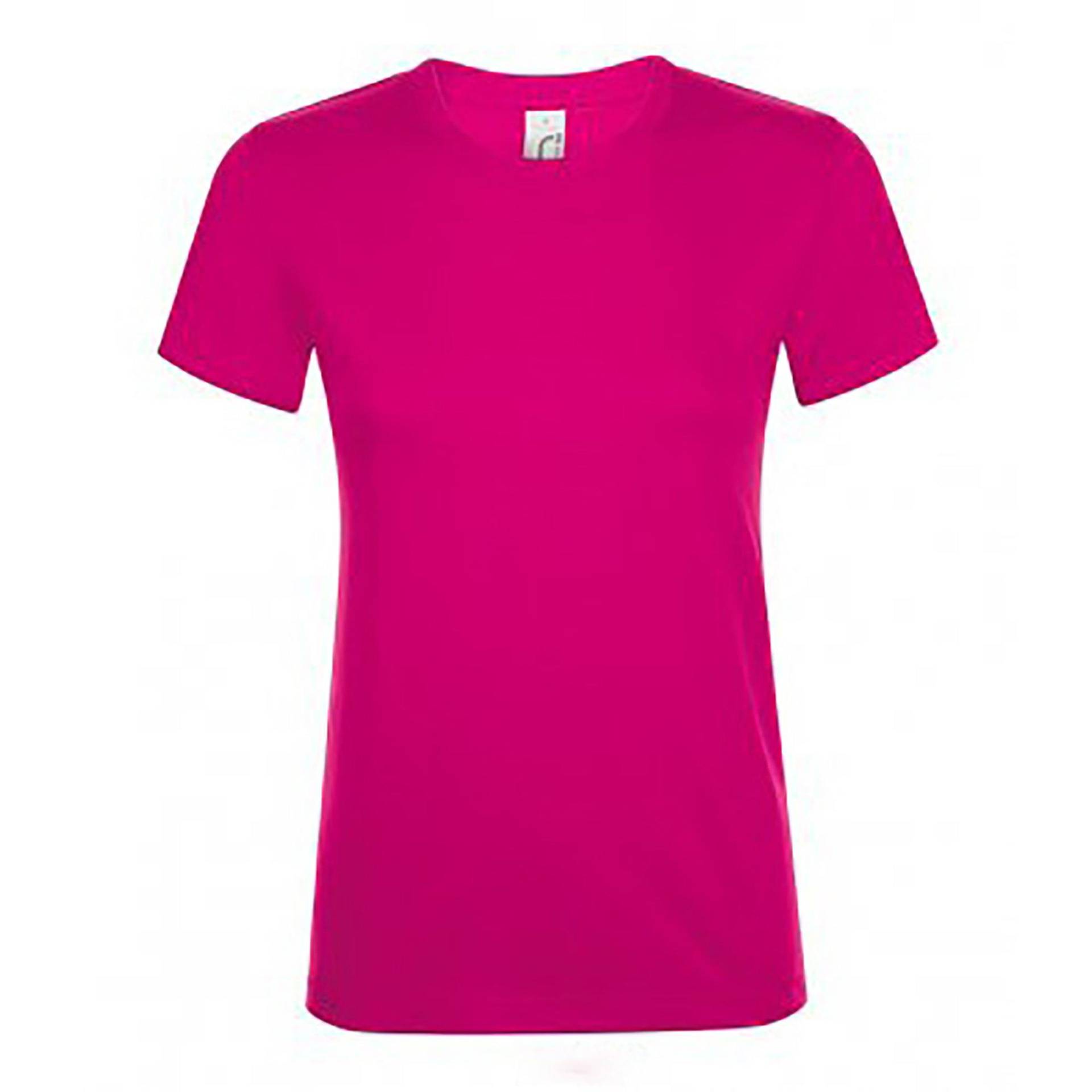 Kurzarmtshirt Regent Damen Fuchsia XXL von SOLS