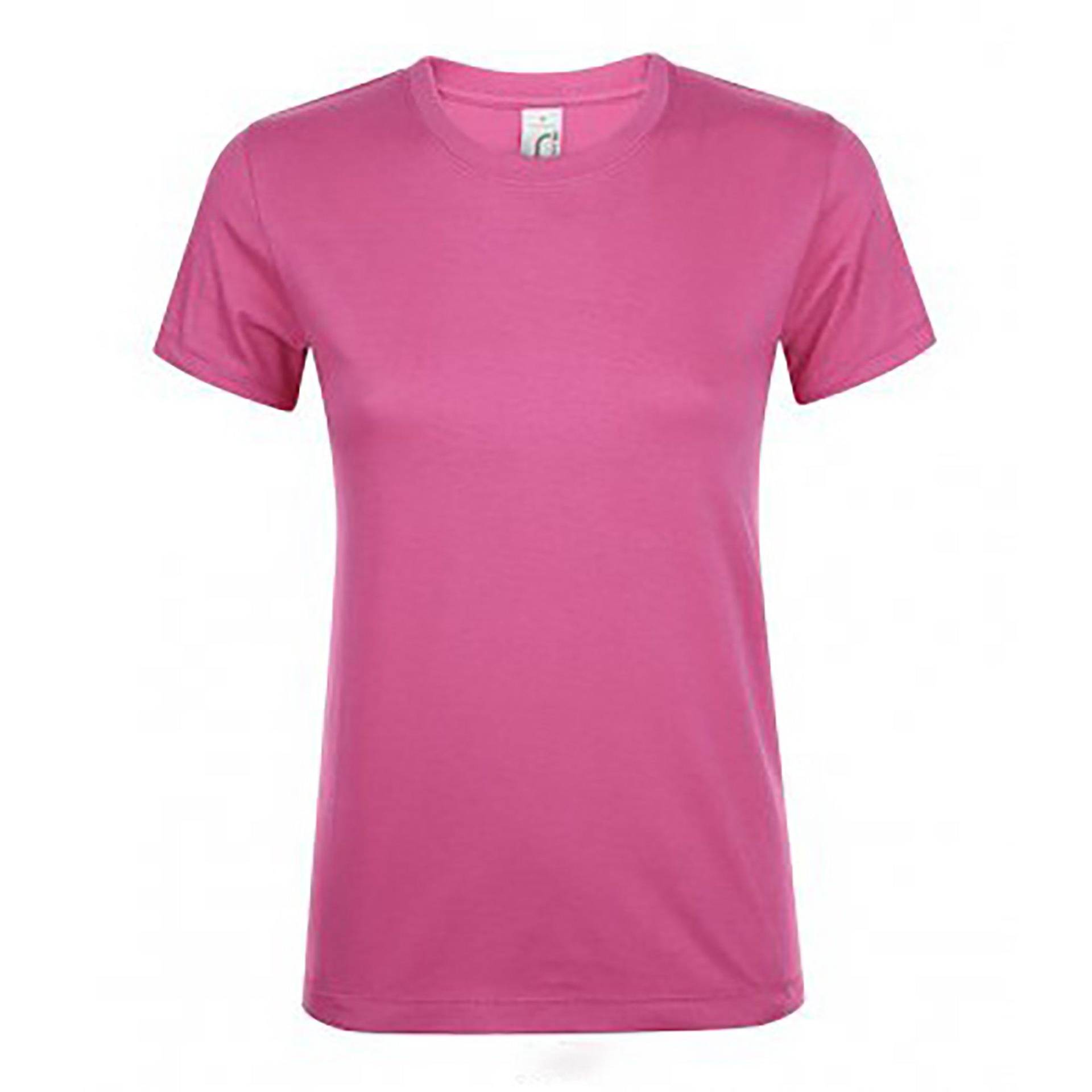 Kurzarmtshirt Regent Damen Pink L von SOLS