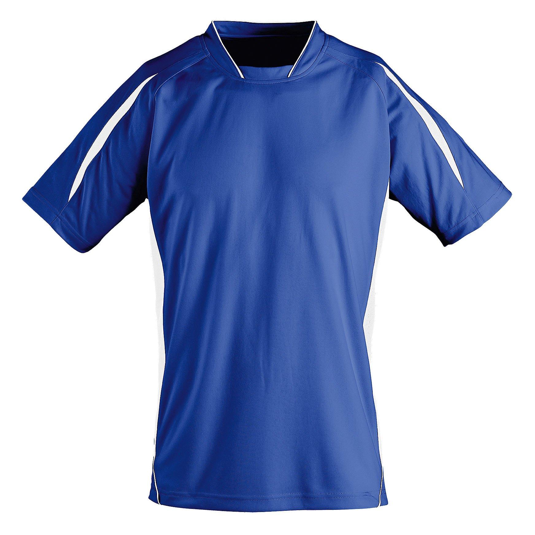 Maracana 2 Kurzarm Fußball Tshirt Jungen Blau 10A von SOLS