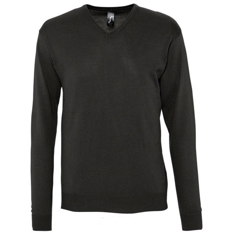 Mens Galaxy Sweater Pullover Mit Vausschnitt Herren Schwarz XL von SOLS