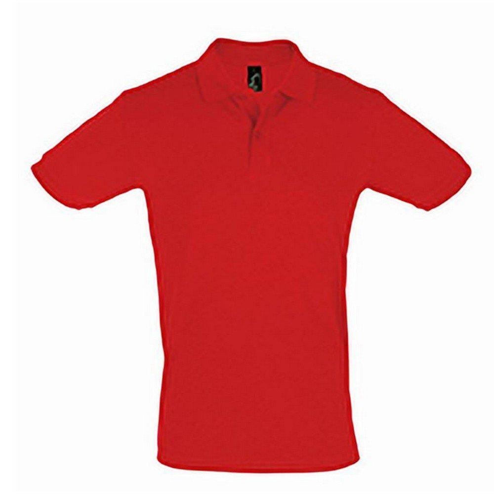 Mens Perfect Pique Poloshirt, Kurzarm Herren Rot Bunt XL von SOLS