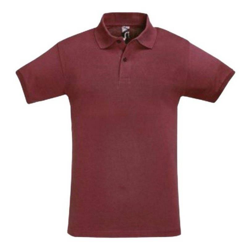 Mens Perfect Pique Poloshirt, Kurzarm Herren Weinrot S von SOLS