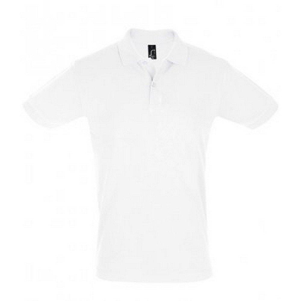 Mens Perfect Pique Poloshirt, Kurzarm Herren Weiss XXL von SOLS