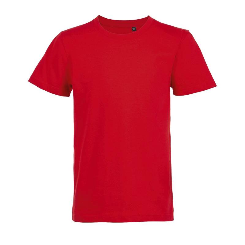 Milo Organik Kurzarm Tshirt Jungen Rot Bunt 116 von SOLS