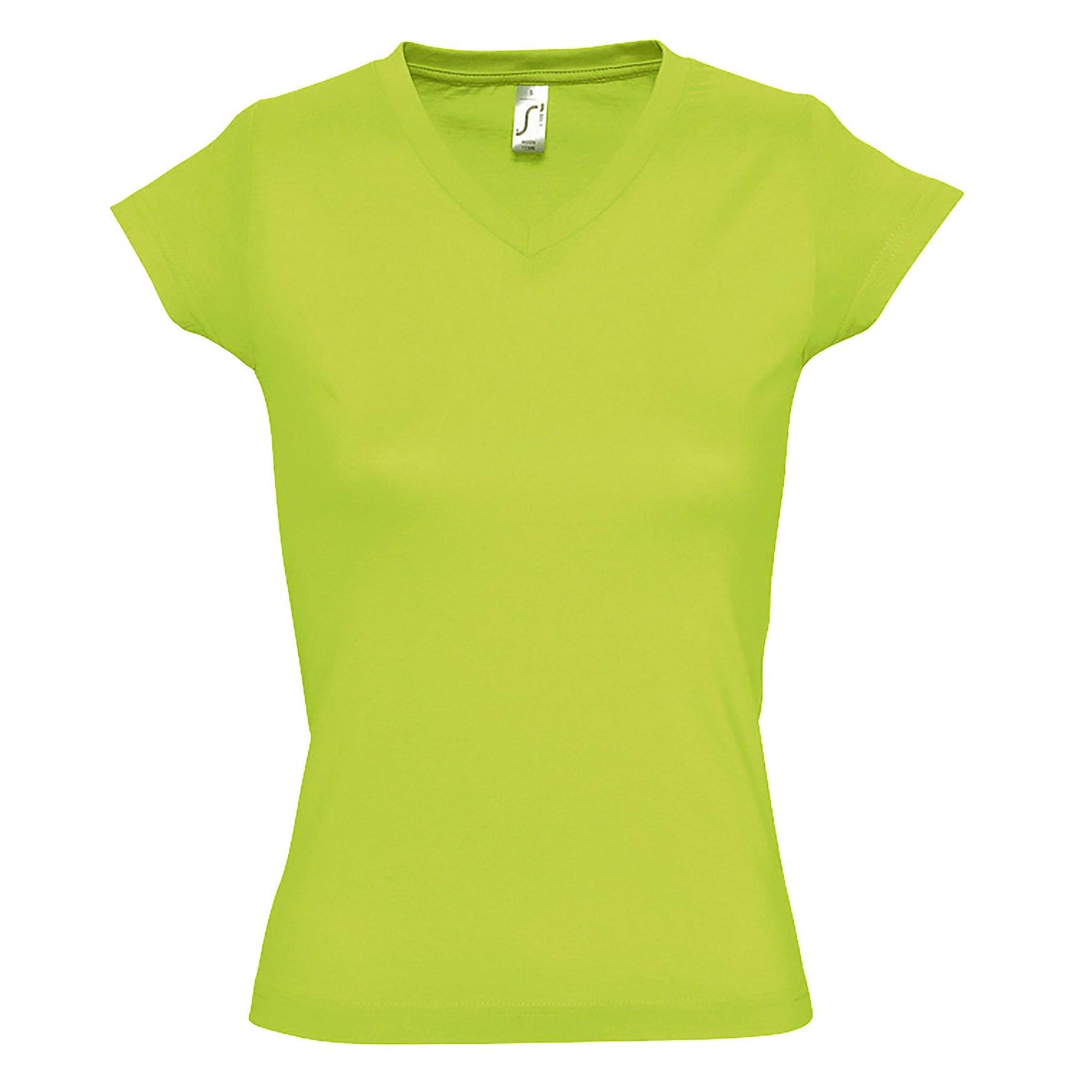 Moon Tshirt, Kurzarm, Vausschnitt Damen Grün 3XL von SOLS