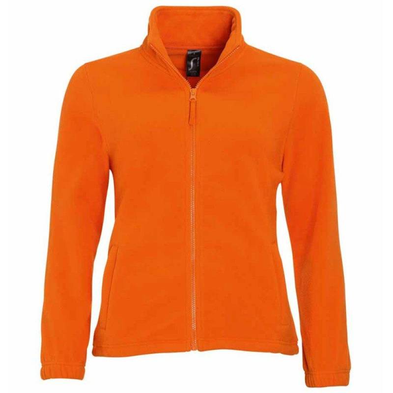 North Fleecejacke Mit Durchgehendem Reißverschluss Damen Orange XXL von SOLS