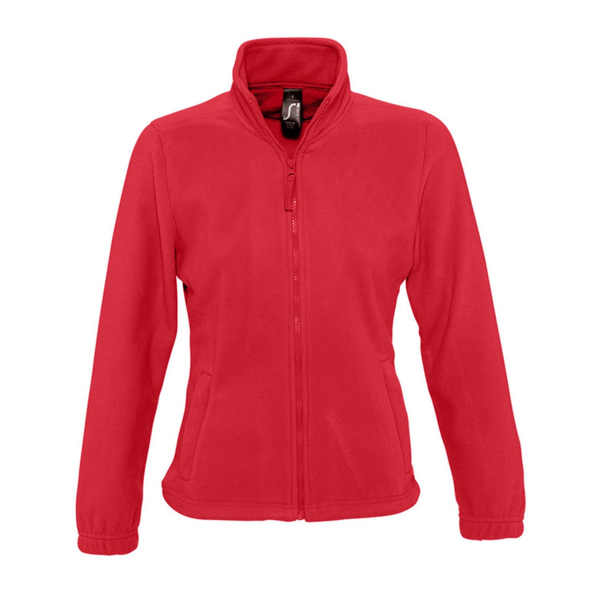 North Fleecejacke Mit Durchgehendem Reißverschluss Damen Rot Bunt L von SOLS