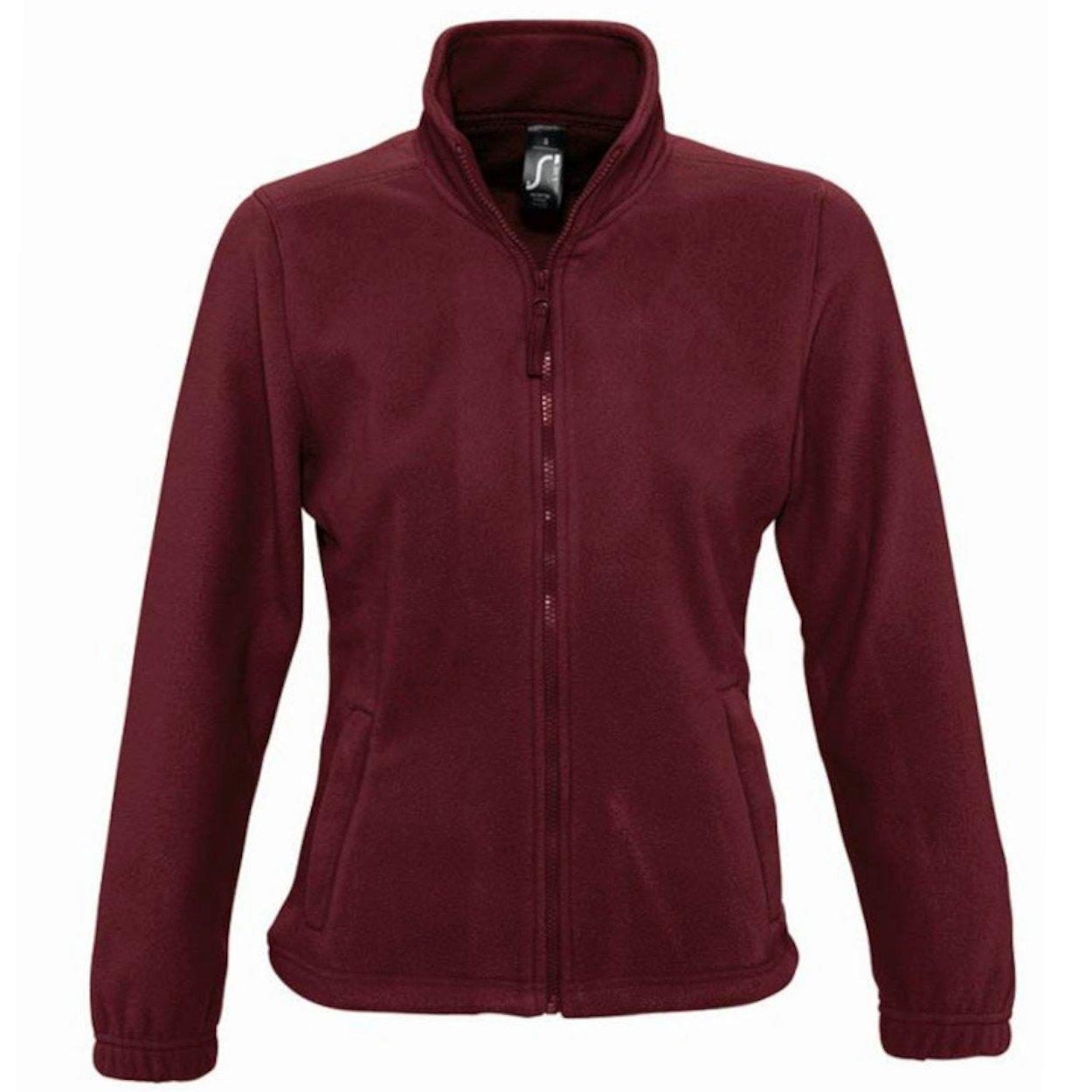 North Fleecejacke Mit Durchgehendem Reißverschluss Damen Weinrot S von SOLS