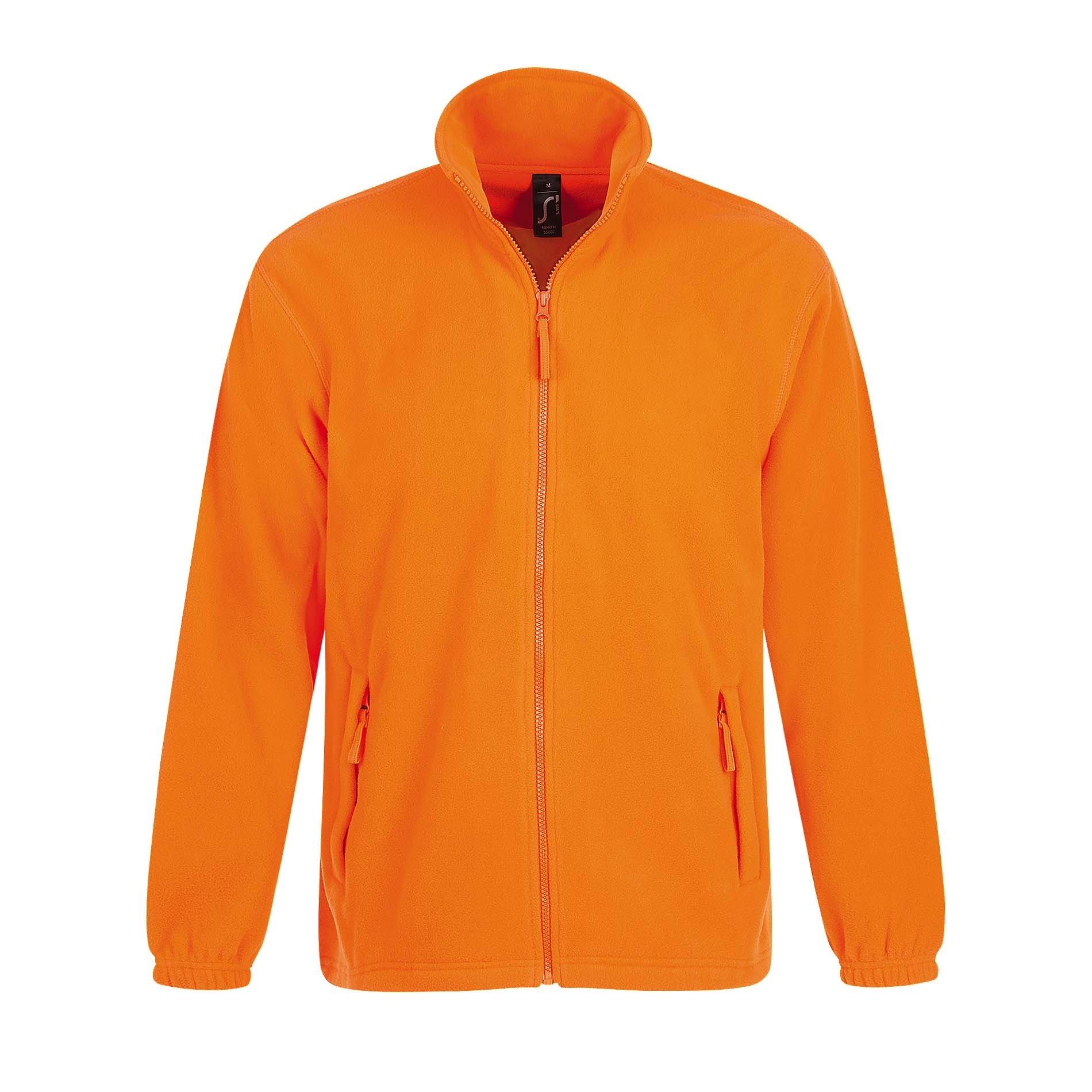 Outdoor Fleece Jacke North Herren Orange M von SOLS